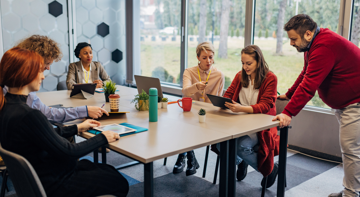 Team meeting with senior staff